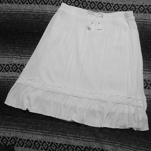 Summer white ruffle skirt